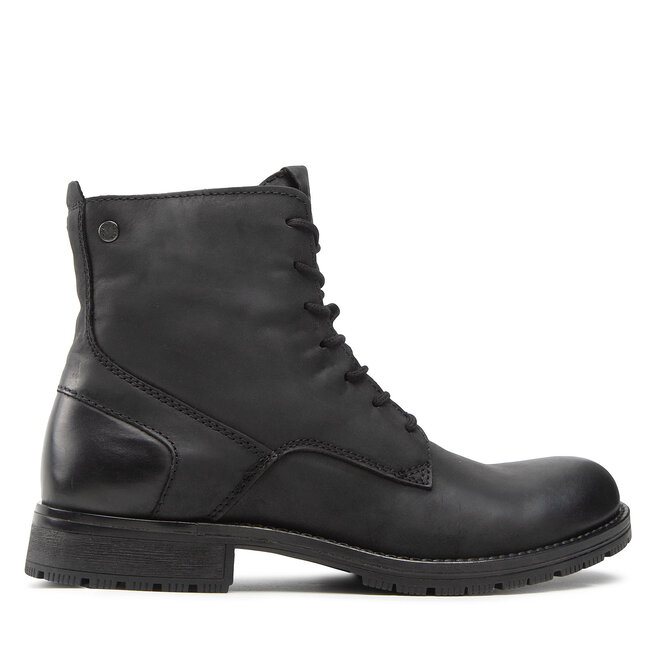 Jack&Jones Kozačky Jack&Jones Jfworca Leather 12159497 Anthracite