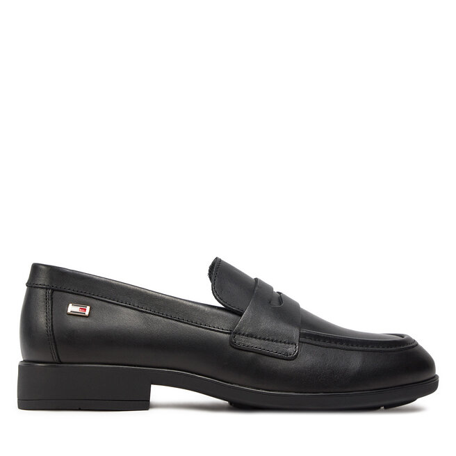 Lordsy Tommy Hilfiger Flag Leather Classic Loafer - Czarny