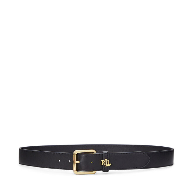 Pasek Damski LAUREN RALPH LAUREN Logo Keeper - Czarny