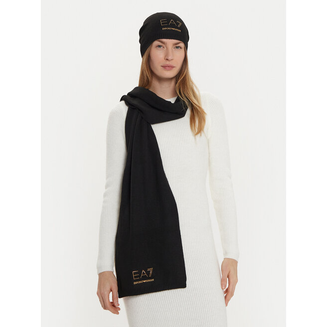 Zestaw Szalik i Czapka EA7 Emporio Armani 282000 4F200 - Czarny