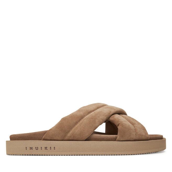 Klapki Inuikii Suede Crossed - Beżowy