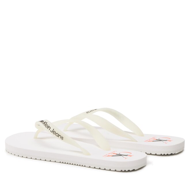 Calvin Klein Jeans Flip flop Calvin Klein Jeans Beach Sandal Logo YM0YM00656 White YBR