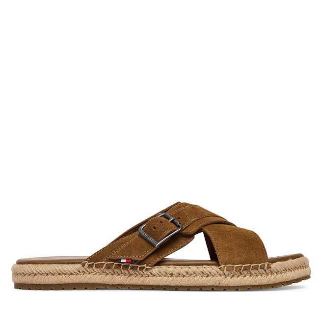 Espadryle Tommy Hilfiger Buckle Flexible Sandals FM0FM05772 Brązowy - męskie