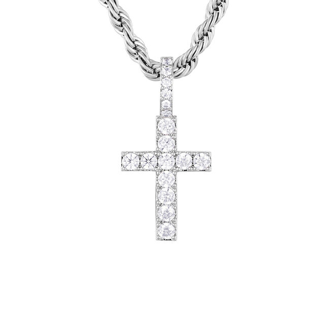 Zawieszka ICED STUFF Micro Diamond Cross - złoto