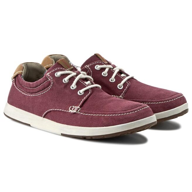 P buty Clarks Norwin Vibe 261152077 Burgundy eobuwie .pl