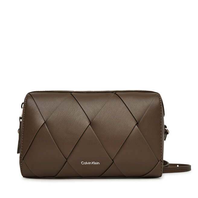 Torebka Calvin Klein Ck Woven Camera Bag - Brązowy