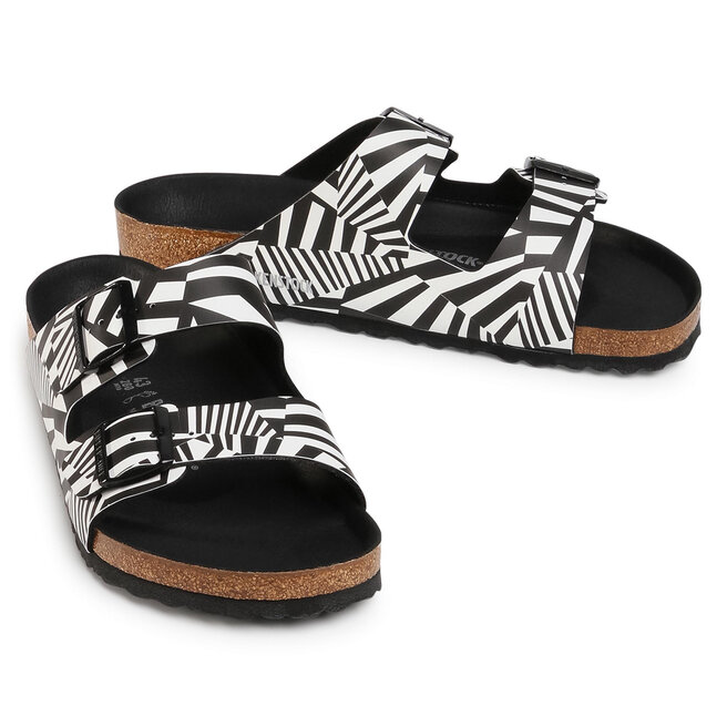 Birkenstock dazzle camo black white top
