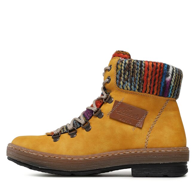 Rieker Polokozačky Rieker Z6743-68 Honig / Nuss / Orange-Multi 68