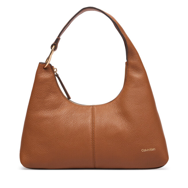 Torebka Calvin Klein Slouchy Leather Shoulder Bag LV04F3657G Zielony -