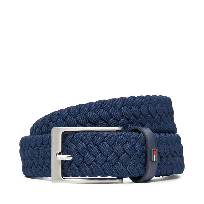 Pasek Męski Tommy Hilfiger Layton Elastic - Niebieski