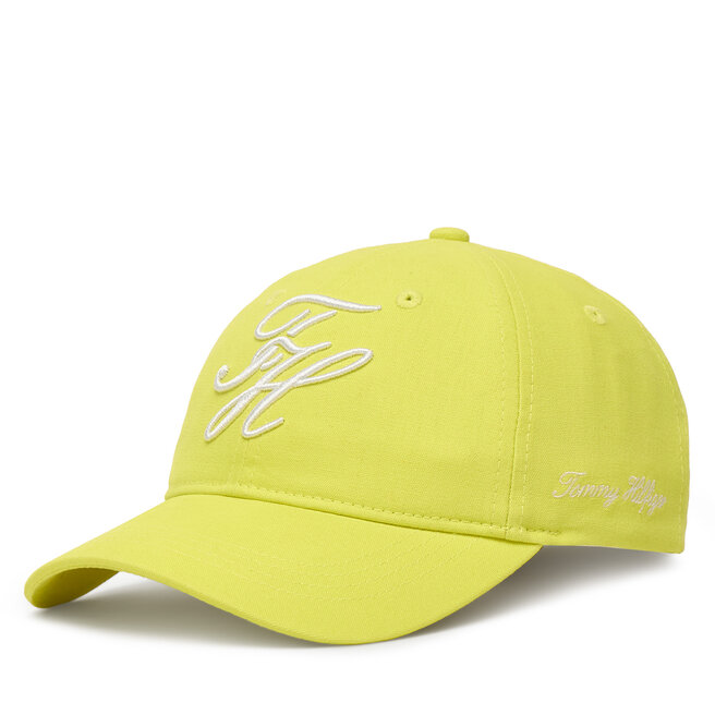 Czapka z daszkiem Tommy Hilfiger Logo Embroidery Baseball Cap AW0AW18338 Zielony -