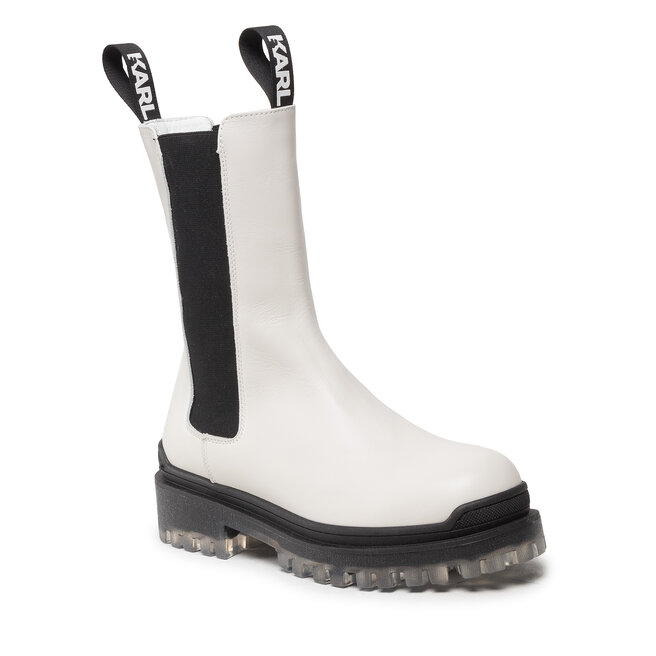 KARL LAGERFELD Боти тип челси KARL LAGERFELD KL41680 White Lthr