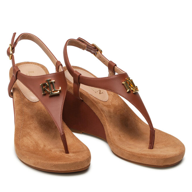 Lauren Ralph Lauren Сандали Lauren Ralph Lauren Jeannie 802784574008 Deep Saddle Tan