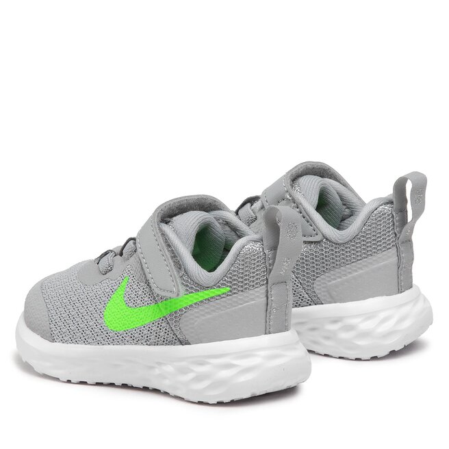 Nike Обувки Nike Revolution 6 Nn (Tdv) DD1094 009 Lt Smoke Grey/Green Strike