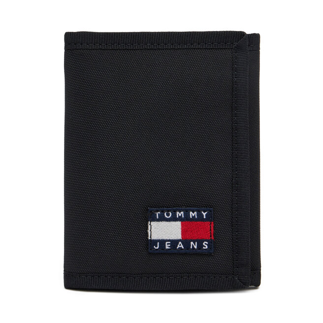 Mały Portfel Męski Tommy Jeans Tjm Ess Daily Nylon Tri Wallet - Czarny