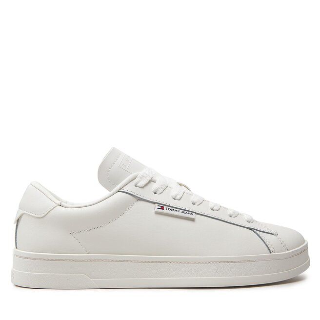 Sneakersy Tommy Jeans Tjm Leather Low Cupsole - Écru