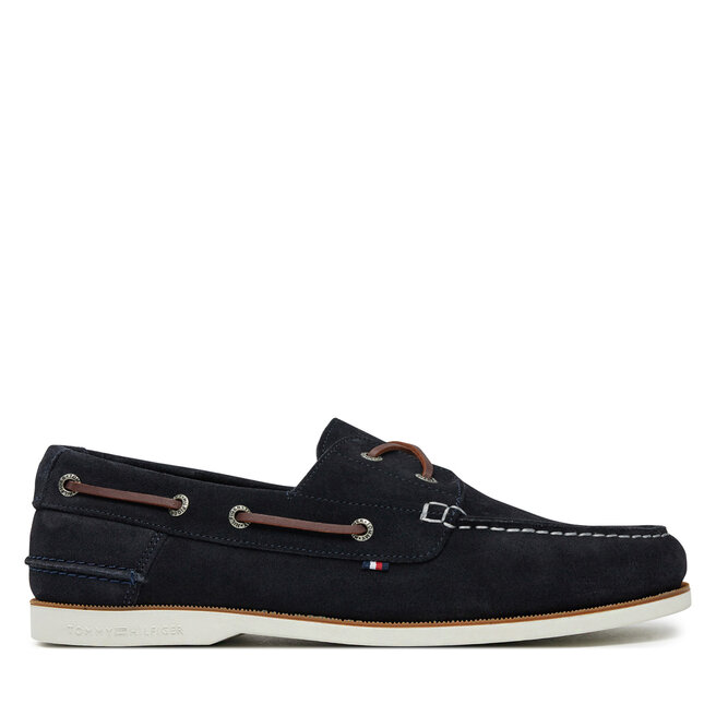 Półbuty Tommy Hilfiger Th Boat Shoe Core Suede - Granatowy