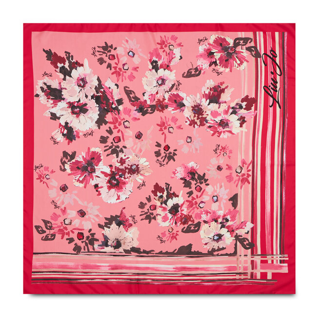 Foulard Liu Jo Logomania | 100% Poliestere | Nero | Modello Autunno/Inverno | Made In Italy - Foto 10