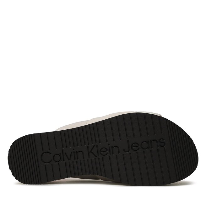 Calvin Klein Jeans Чехли Calvin Klein Jeans Flatform Sandal Webb YW0YW01074 Eggshell/Shocking Orange ACF