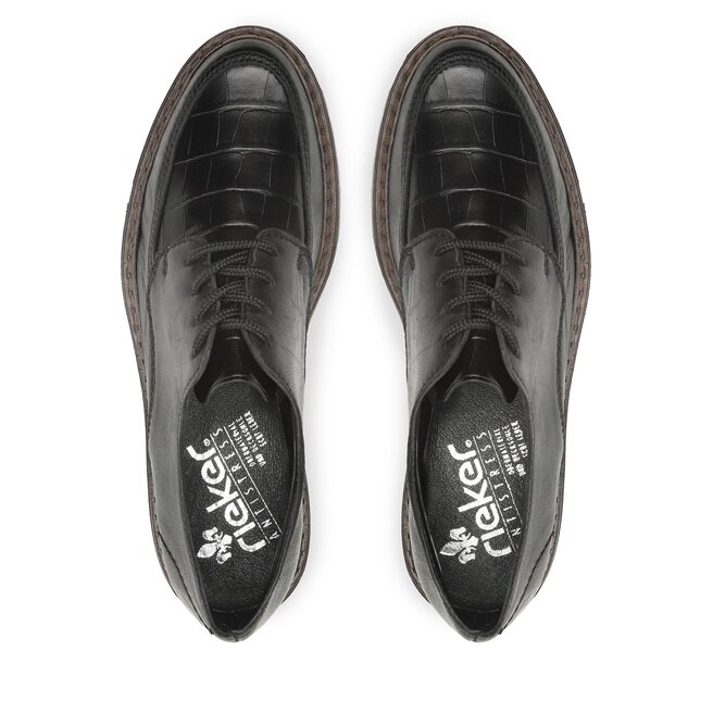 Rieker Oxford cipők Rieker 54806-00 Schwarz