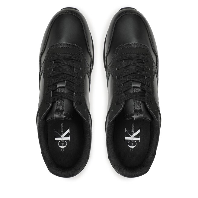 Calvin Klein Jeans Sneakersy Calvin Klein Jeans Retro Runner Lth-Pu Mono Patch YM0YM00581 Black BDS