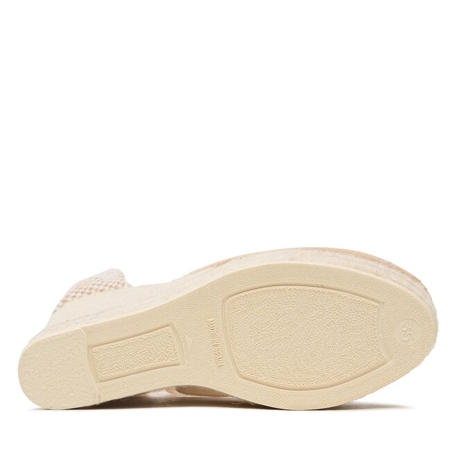 Manebi Espadrilky Manebi Soft Suede Wedge Espadrilles M 1.1 WV Champagne Beige