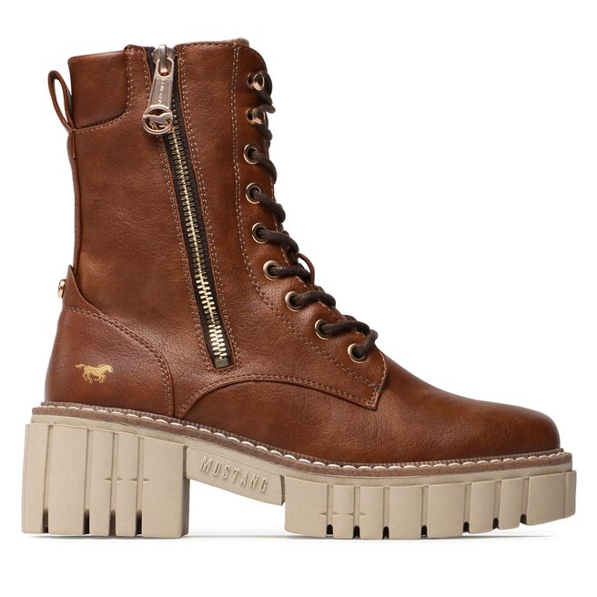 Bottines sales mustang cognac