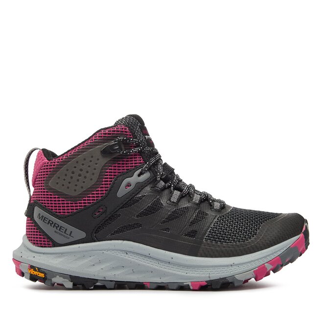 Merrell Bakancs Merrell Antora 3 Mid Wp J067582 Black/Fuchsia