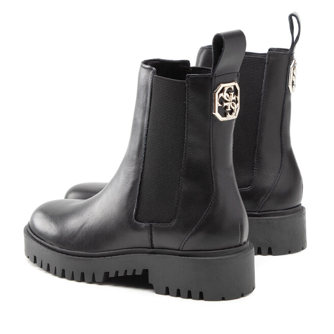 Guess Členková obuv s elastickým prvkom Guess Oakess FL7OAK LEA10 BLACK