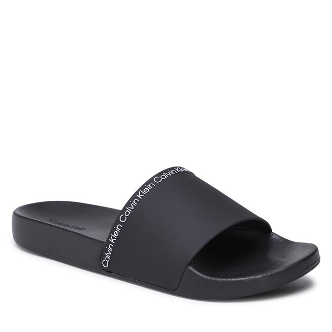 Klapki Calvin Klein Pool Slide Rubber - Czarny