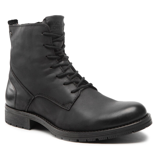 Jack&Jones Kozačky Jack&Jones Jfworca Leather 12159497 Anthracite