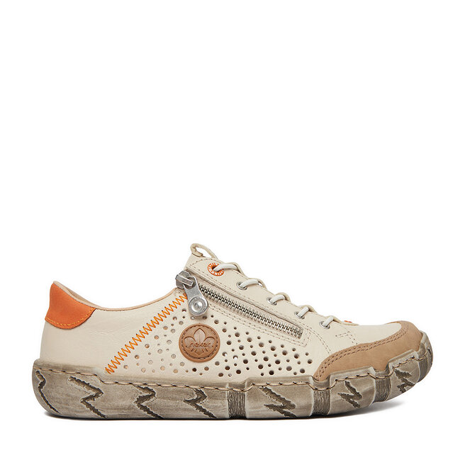 Półbuty Rieker L0355-61 Beżowy - kobiece