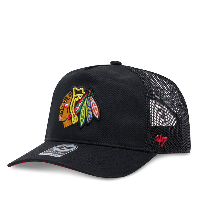 Czapka z daszkiem 47 Brand NHL Chicago Blackhawks Mesh '47 HITCH - Czarny