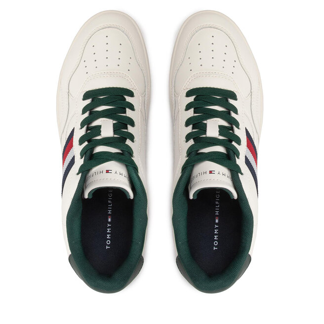 Tommy Hilfiger Αθλητικά Tommy Hilfiger Retro Court Cupsole Stripes Lea FM0FM04316 Ivory YBI