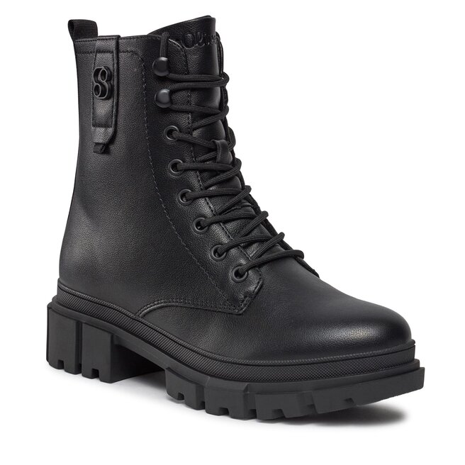 s oliver schnürboots schwarz