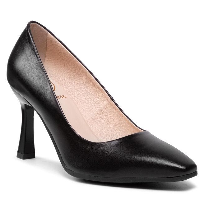 Pantofi cu toc subțire Baldowski D03654-2064-001 Skóra Czarna