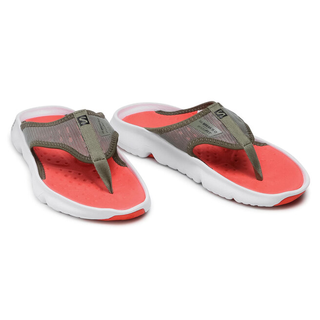 Salomon Σαγιονάρες Salomon Reelax Break 5.0 412777 31 M0 Deep Lichen Green/White/Cherry Tomato