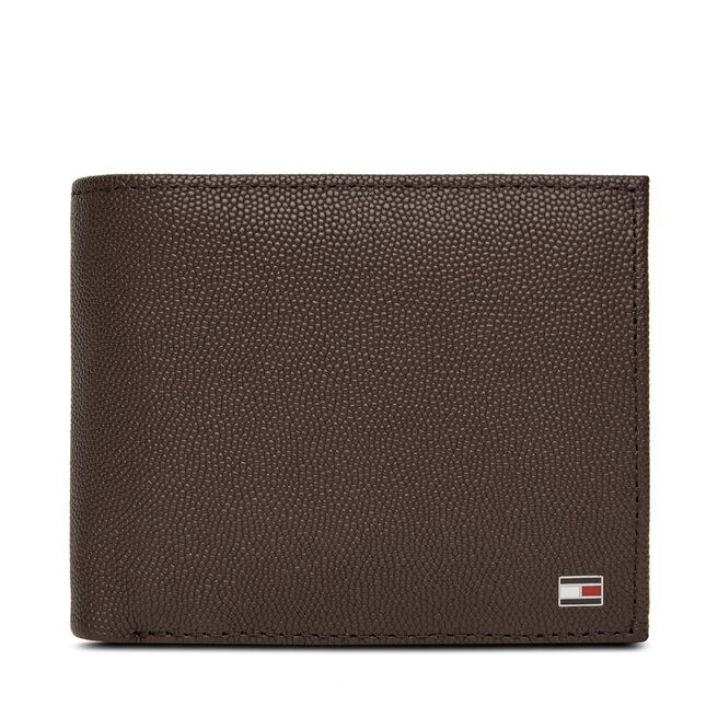 Duży Portfel Męski Tommy Hilfiger Th Flag Cc Flap And Coin - Brązowy