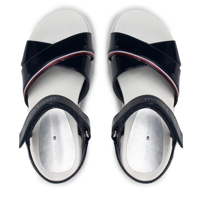 Tommy Hilfiger Szandál Tommy Hilfiger Platform Velcro Sandal T3A2-32178-0774 M Blue 800