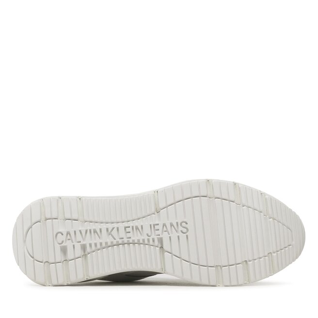 Calvin Klein Jeans Сникърси Calvin Klein Jeans Chunky Runn Laceup Low Lth YM0YM00521 Triple White 0K8