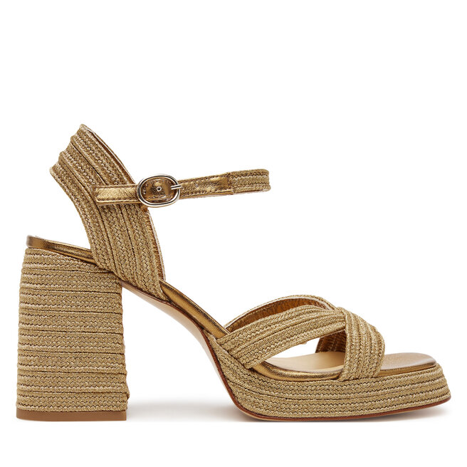 Espadryle Castañer Valle/142 - Złoty