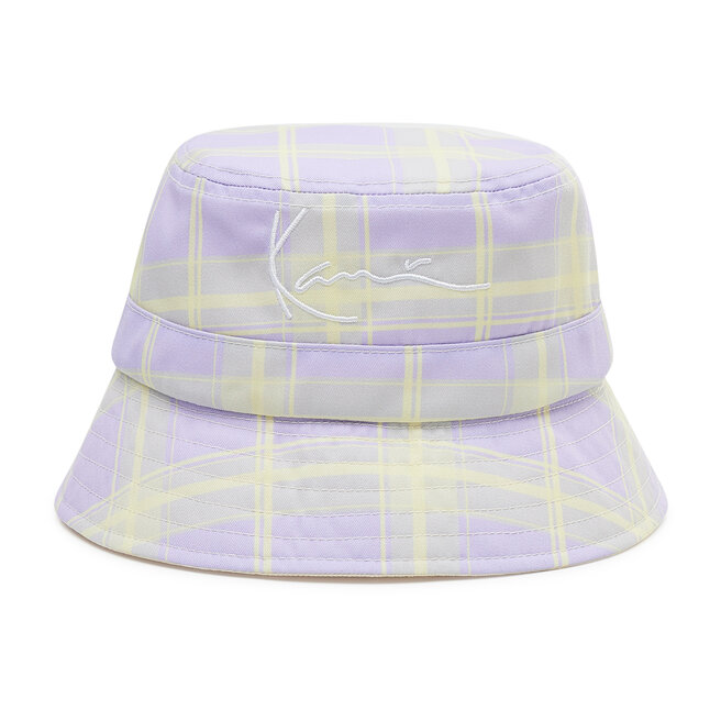 Karl Kani Chapeau Karl Kani Signature Reversible Check Bucket Hat 7015488 Purple/Light Sand