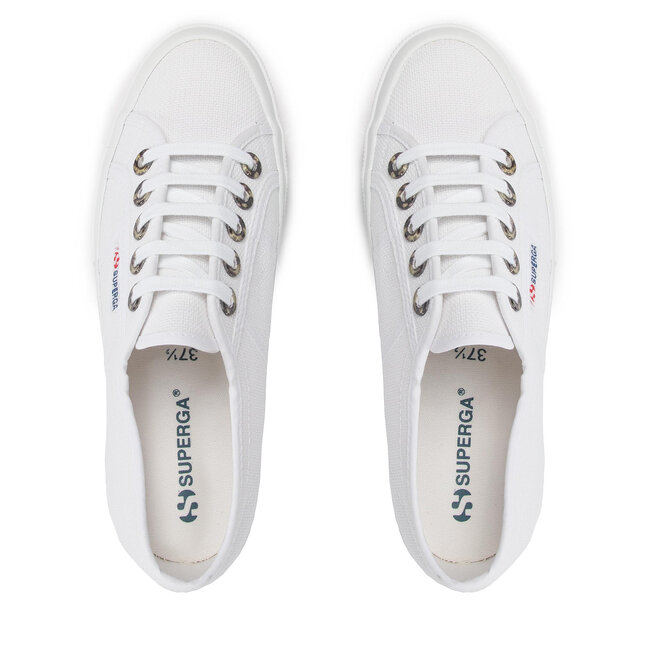 Superga Sneakers aus Stoff Superga 2750 Resin Eyelets S4117JW White/Classic Tortoiseshell A5X