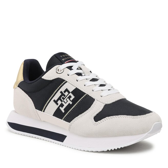 Sneakers Tommy Hilfiger Runner With Th Webbing Gold FW0FW07173 Space Blue Blue imagine noua gjx.ro