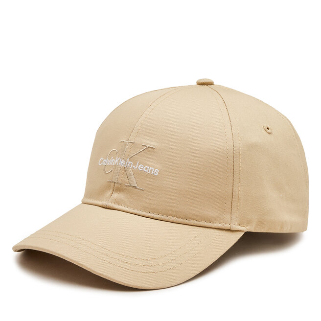 Czapka z daszkiem Calvin Klein Monologo Embro - Beżowy