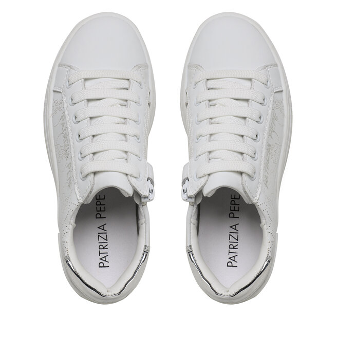 Patrizia Pepe Сникърси Patrizia Pepe PJ211.30 M Bianco/Argento