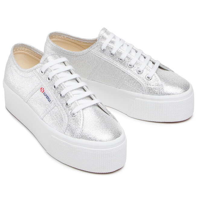 superga lame silver