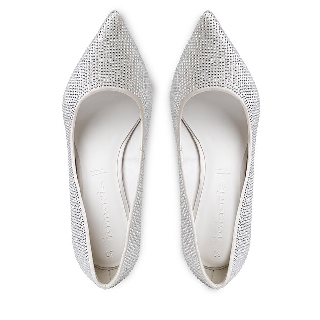 Tamaris silver glam pumps outlet