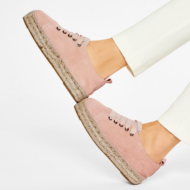Manebi Еспадрили Manebi Sneakers D W 1.4 E0 Pastel Rose Suede