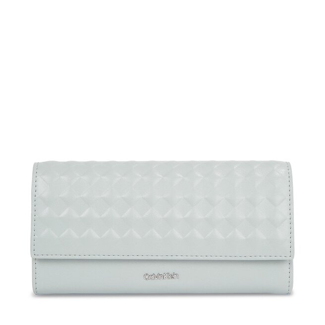 Duży Portfel Damski Calvin Klein Calvin Mini Quilt - Szary